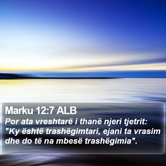 Marku 12:7 ALB Bible Study