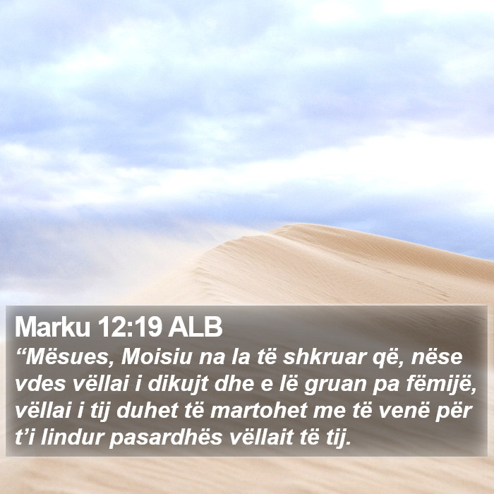 Marku 12:19 ALB Bible Study