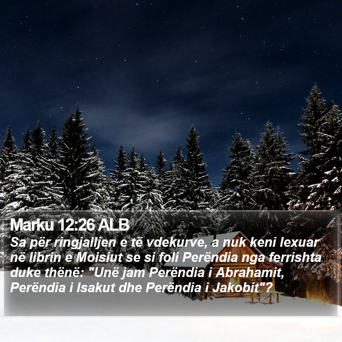 Marku 12:26 ALB Bible Study