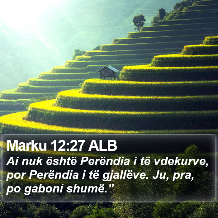 Marku 12:27 ALB Bible Study