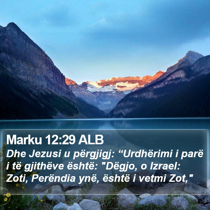 Marku 12:29 ALB Bible Study