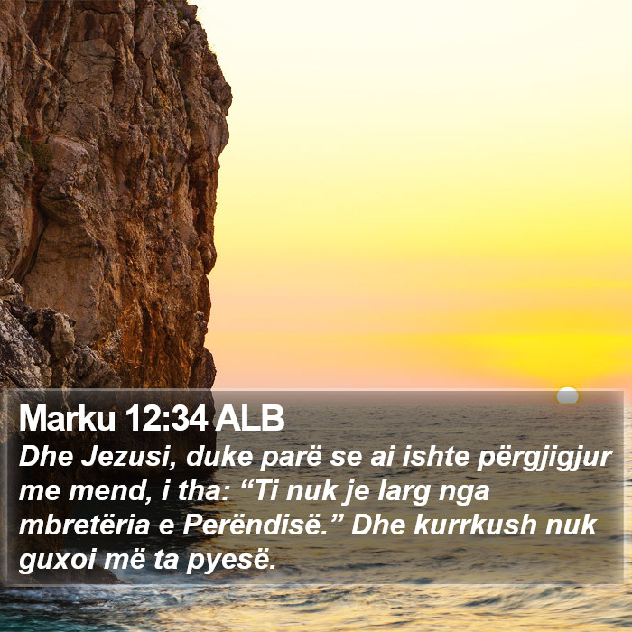 Marku 12:34 ALB Bible Study