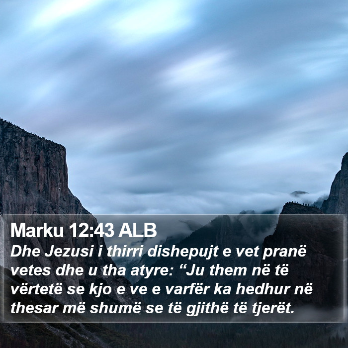 Marku 12:43 ALB Bible Study