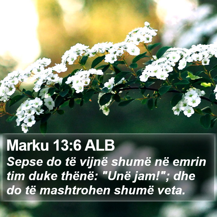 Marku 13:6 ALB Bible Study