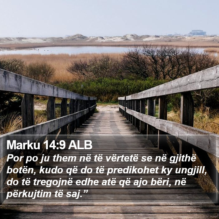 Marku 14:9 ALB Bible Study