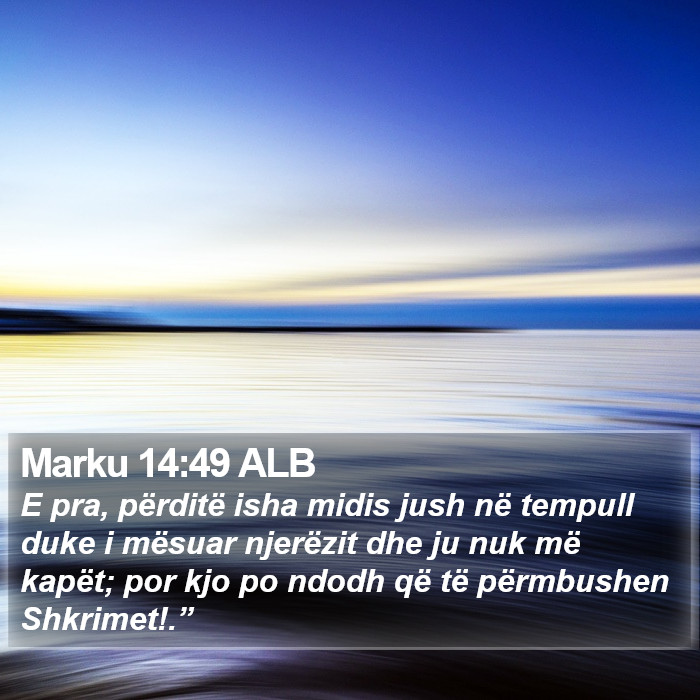 Marku 14:49 ALB Bible Study