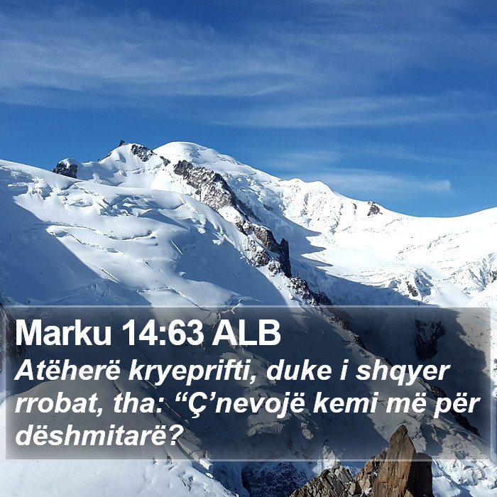 Marku 14:63 ALB Bible Study