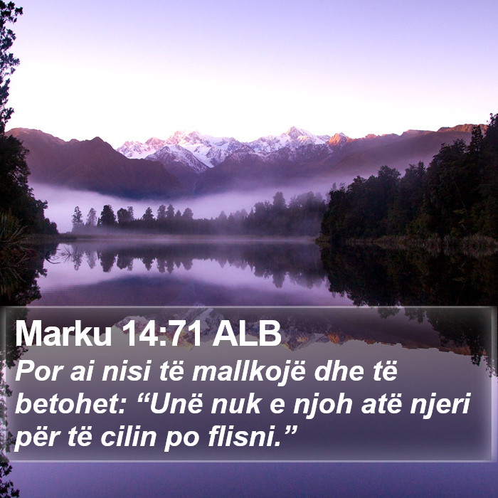 Marku 14:71 ALB Bible Study