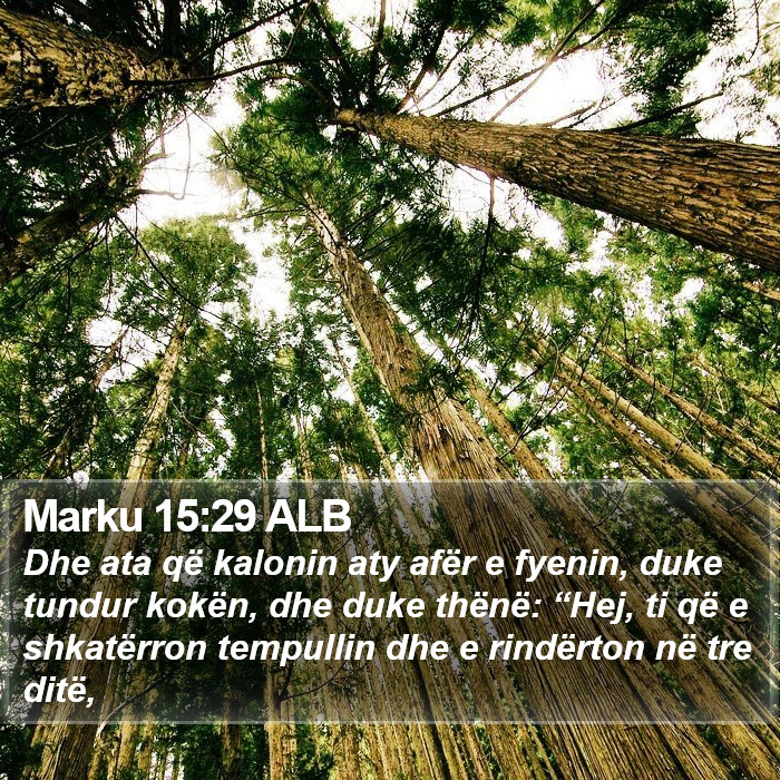 Marku 15:29 ALB Bible Study