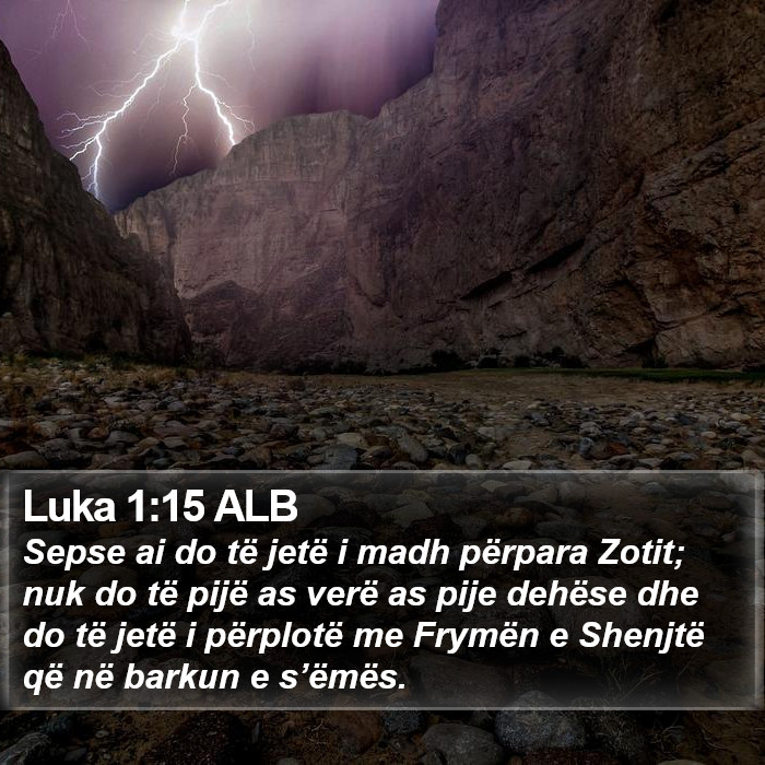 Luka 1:15 ALB Bible Study