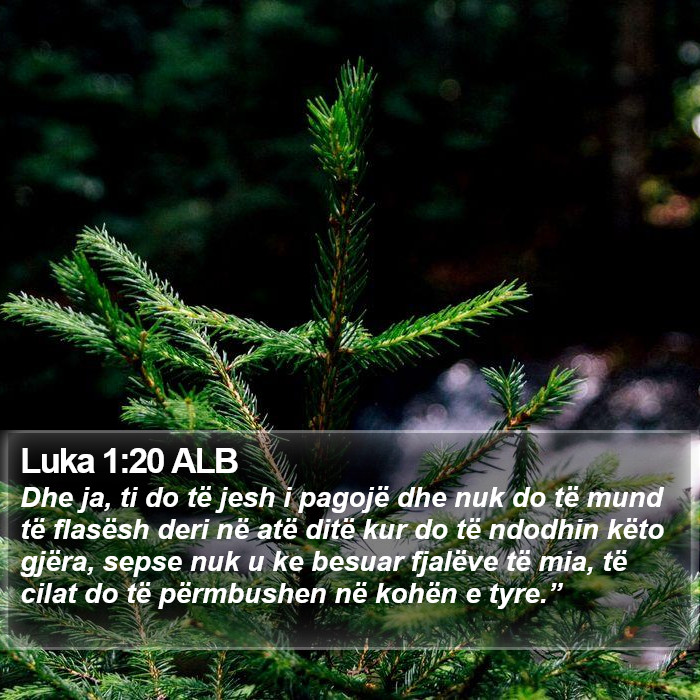 Luka 1:20 ALB Bible Study