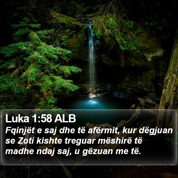 Luka 1:58 ALB Bible Study