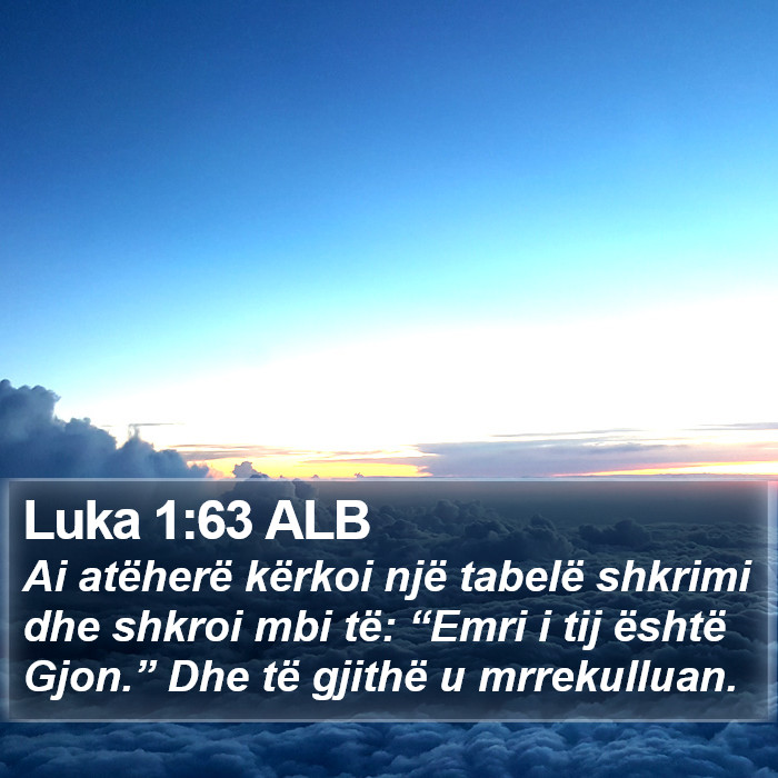 Luka 1:63 ALB Bible Study