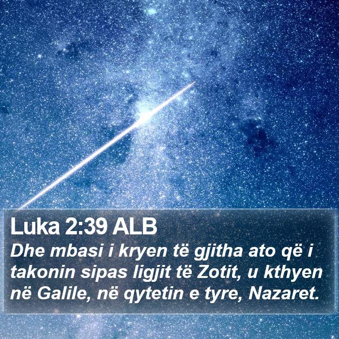 Luka 2:39 ALB Bible Study