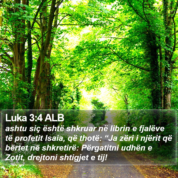 Luka 3:4 ALB Bible Study