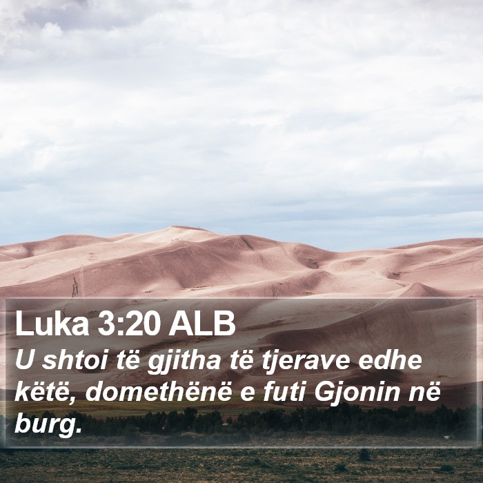 Luka 3:20 ALB Bible Study