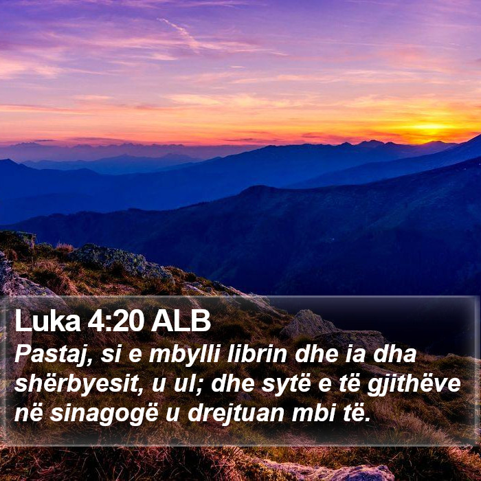 Luka 4:20 ALB Bible Study