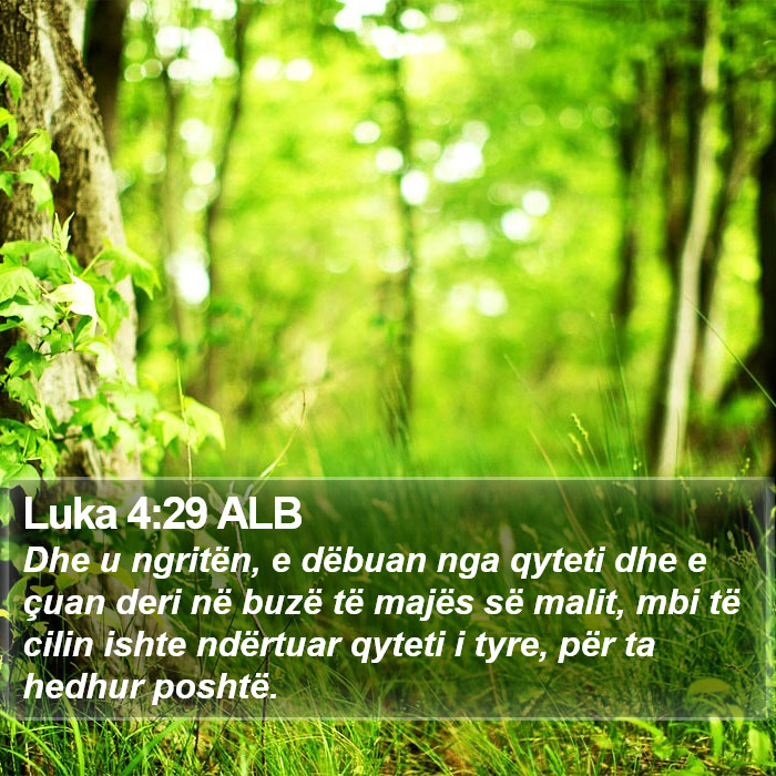 Luka 4:29 ALB Bible Study