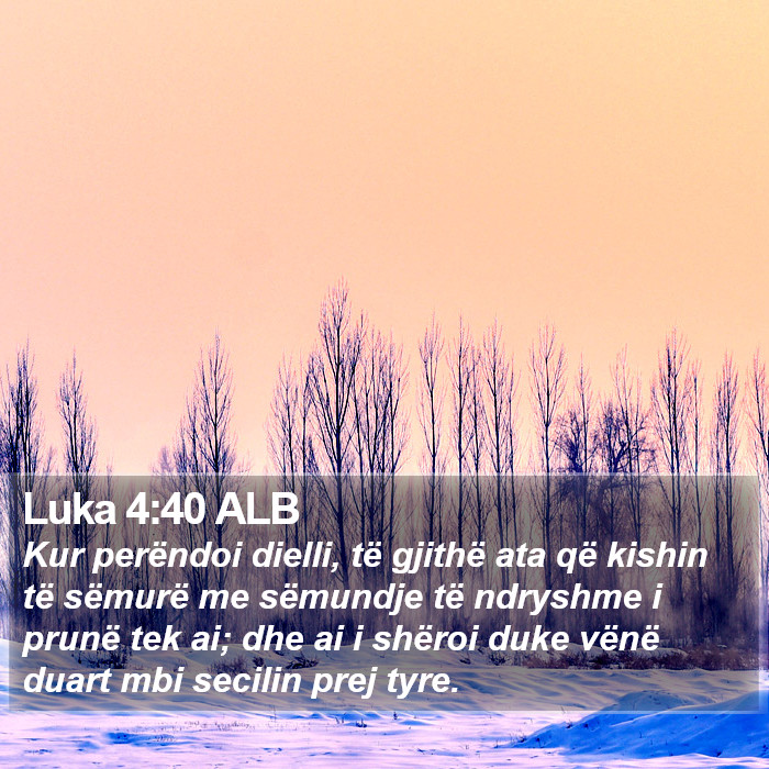 Luka 4:40 ALB Bible Study