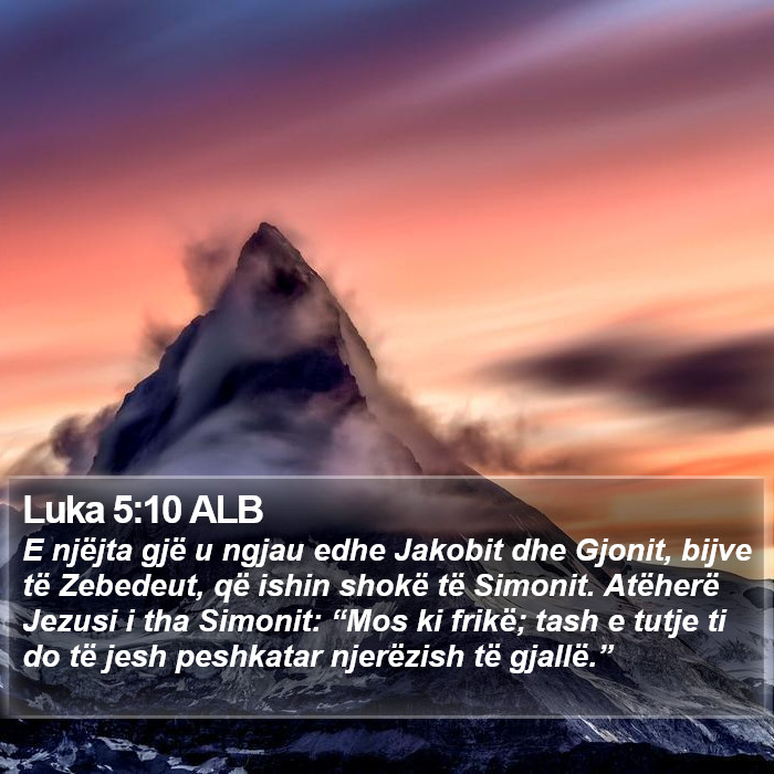 Luka 5:10 ALB Bible Study
