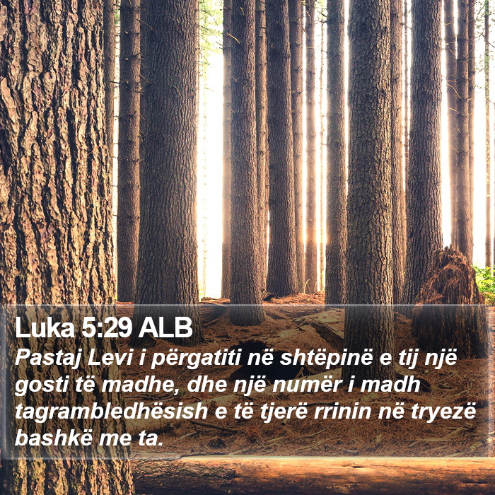 Luka 5:29 ALB Bible Study