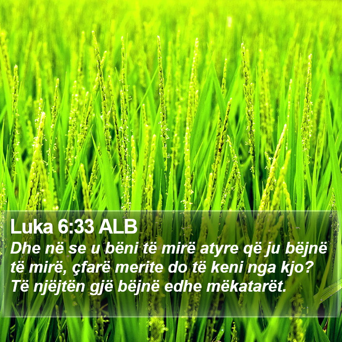 Luka 6:33 ALB Bible Study