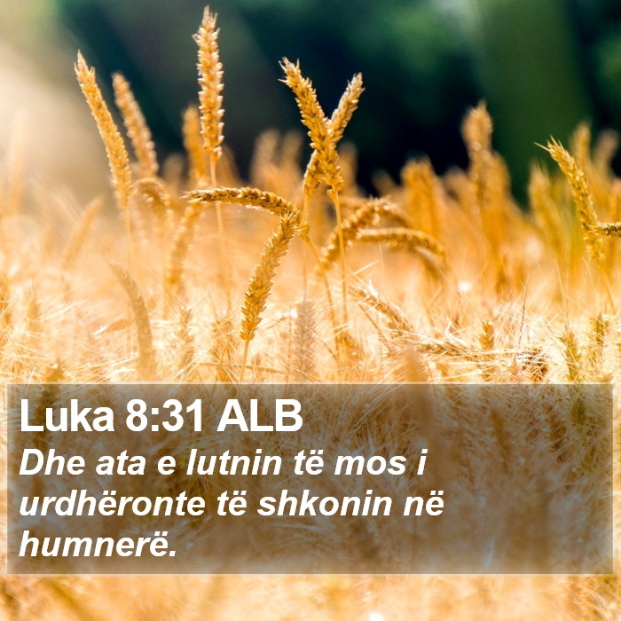 Luka 8:31 ALB Bible Study