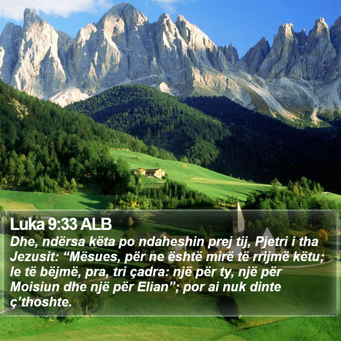 Luka 9:33 ALB Bible Study