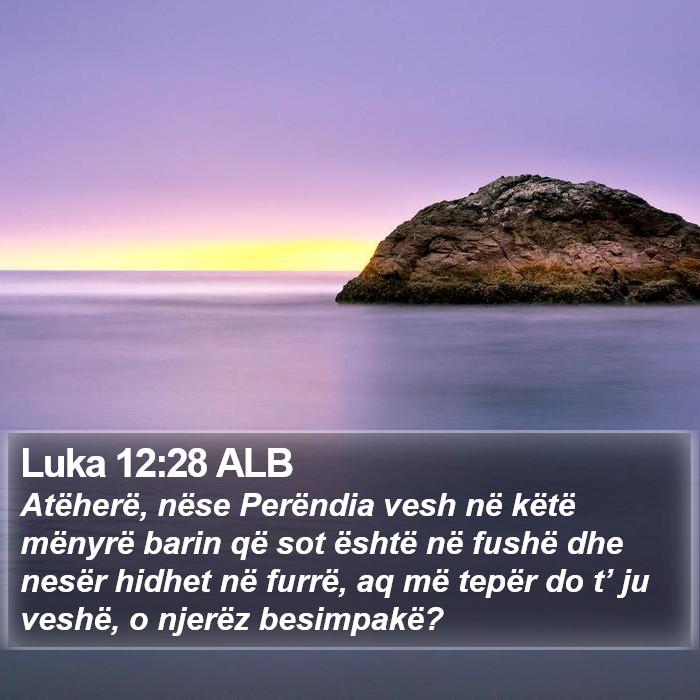 Luka 12:28 ALB Bible Study