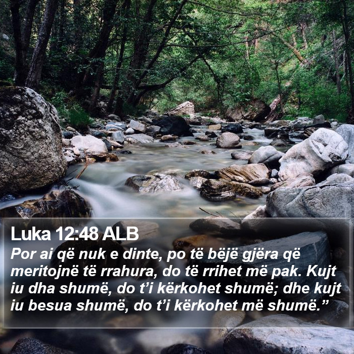 Luka 12:48 ALB Bible Study