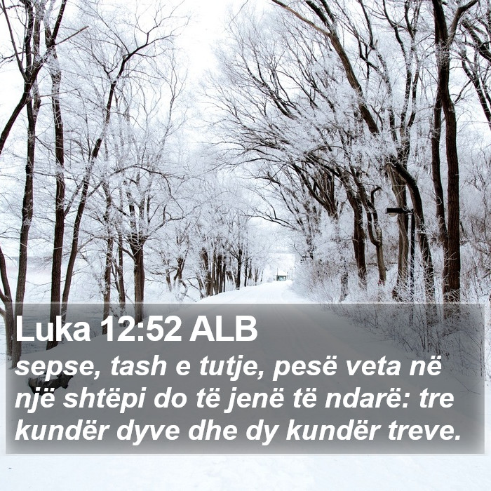 Luka 12:52 ALB Bible Study