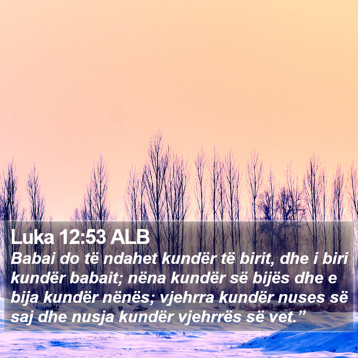 Luka 12:53 ALB Bible Study