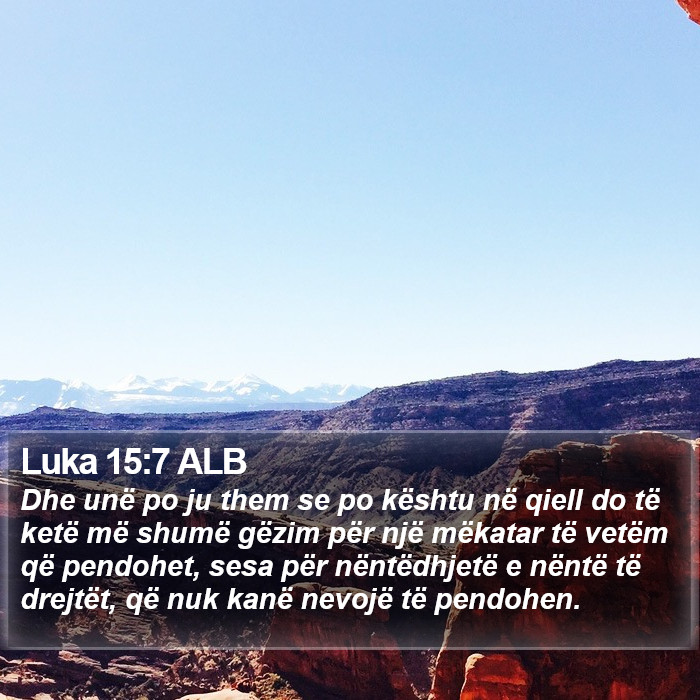 Luka 15:7 ALB Bible Study