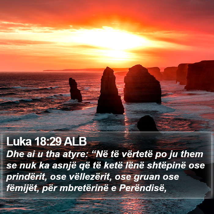 Luka 18:29 ALB Bible Study