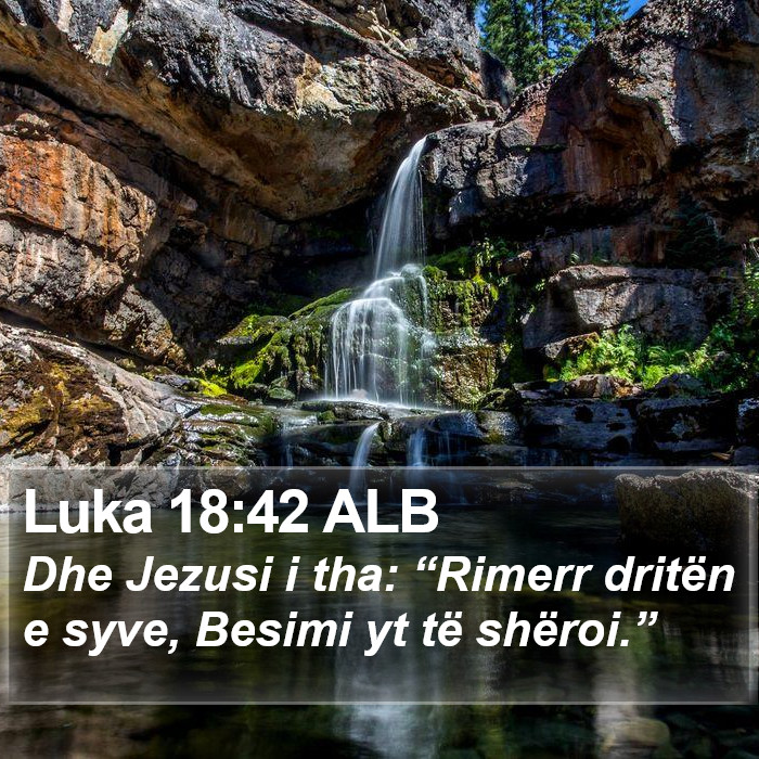 Luka 18:42 ALB Bible Study