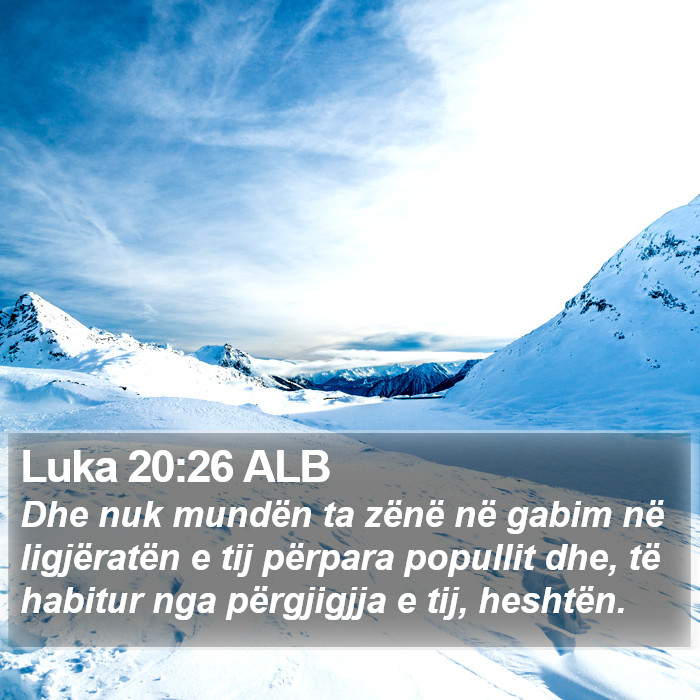 Luka 20:26 ALB Bible Study