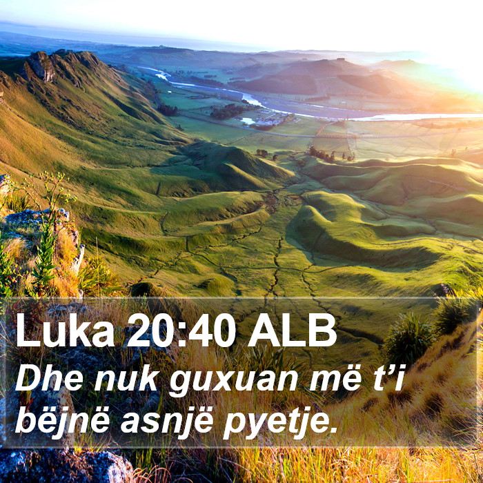 Luka 20:40 ALB Bible Study