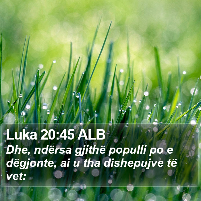 Luka 20:45 ALB Bible Study