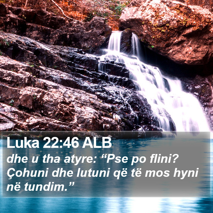 Luka 22:46 ALB Bible Study