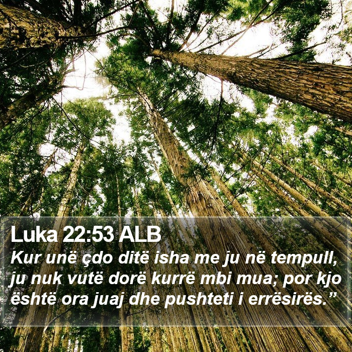 Luka 22:53 ALB Bible Study