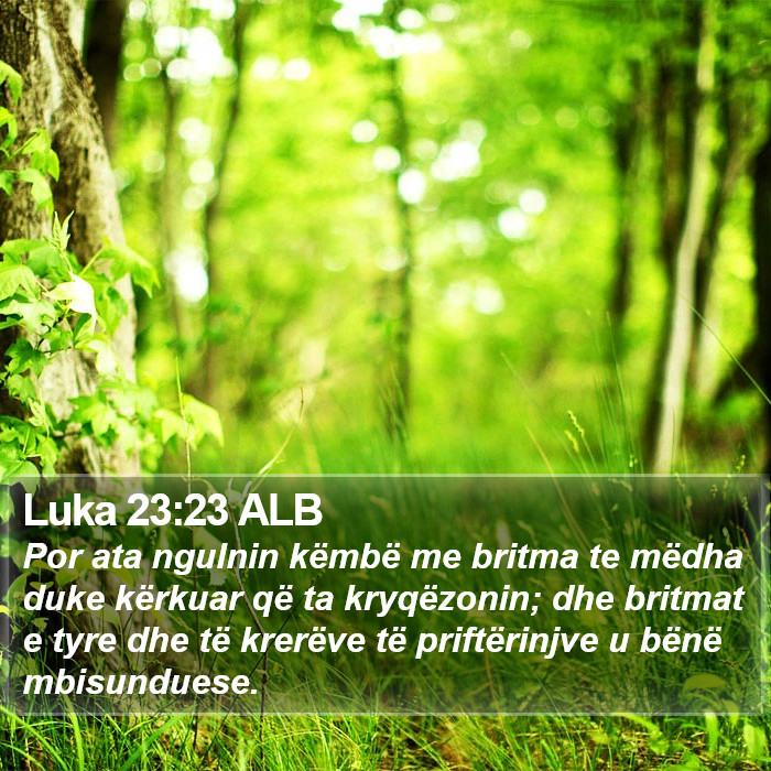 Luka 23:23 ALB Bible Study