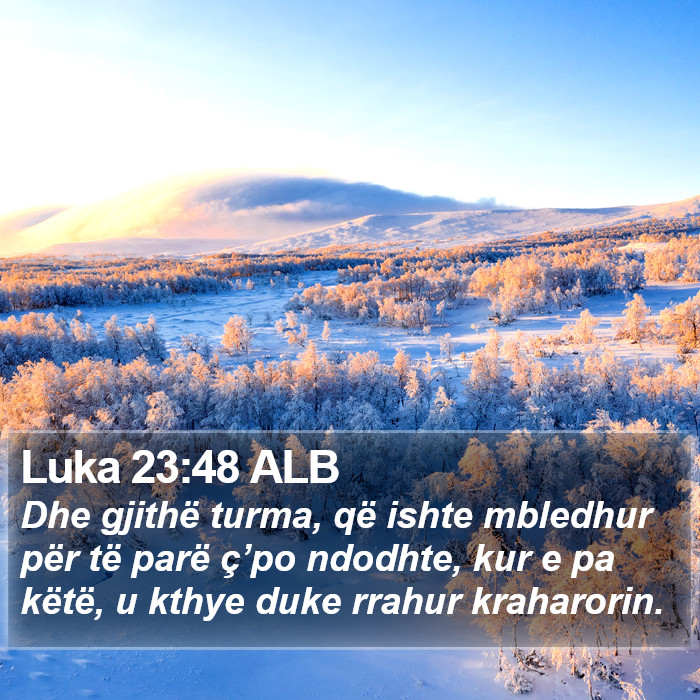 Luka 23:48 ALB Bible Study
