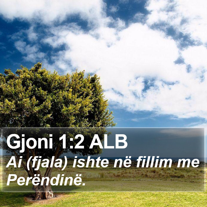 Gjoni 1:2 ALB Bible Study