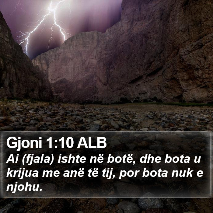 Gjoni 1:10 ALB Bible Study