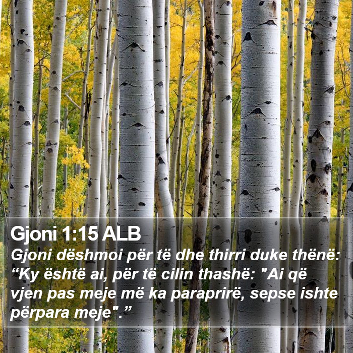 Gjoni 1:15 ALB Bible Study