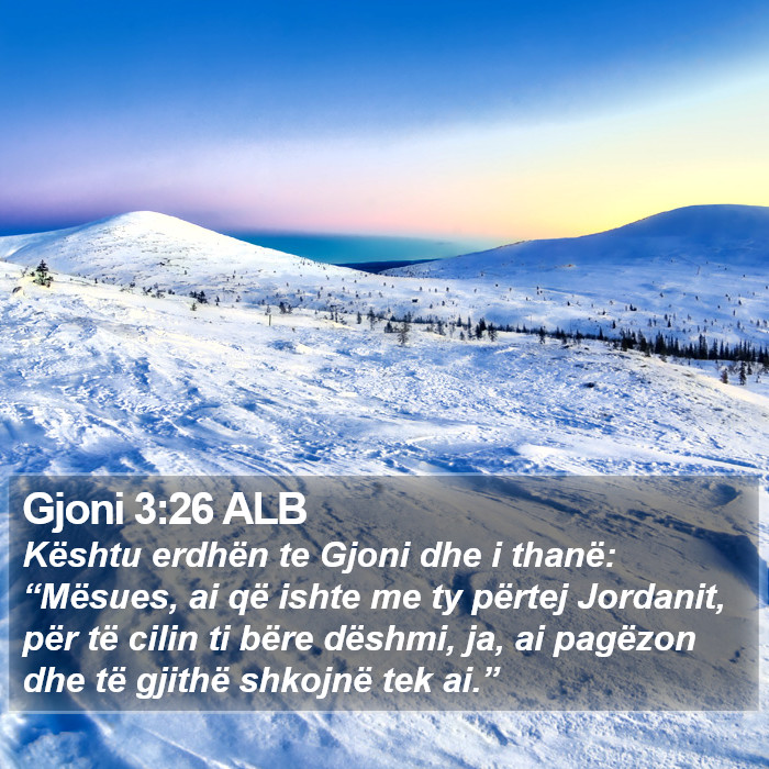 Gjoni 3:26 ALB Bible Study