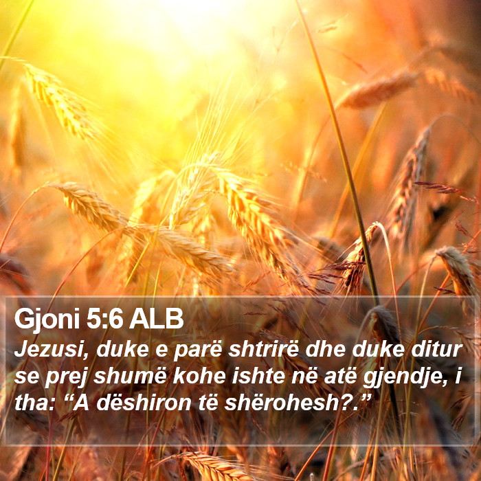 Gjoni 5:6 ALB Bible Study