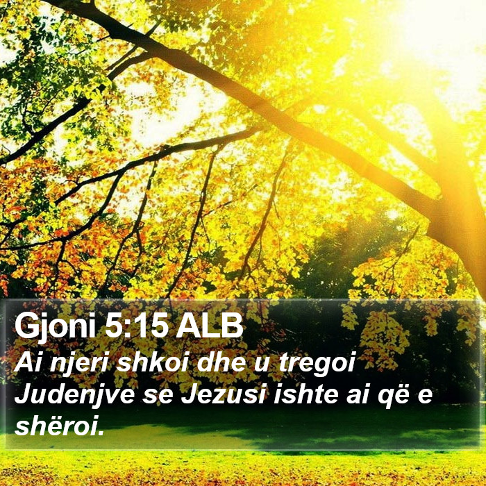 Gjoni 5:15 ALB Bible Study