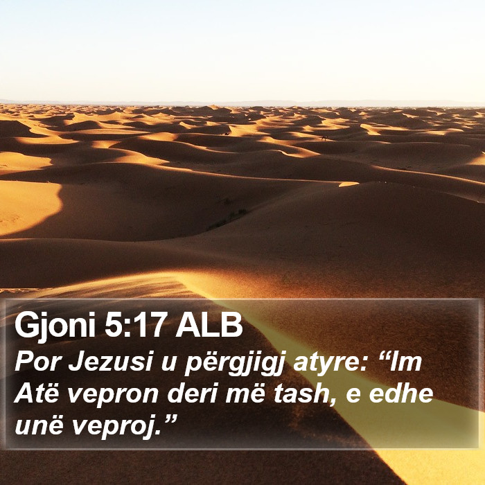 Gjoni 5:17 ALB Bible Study