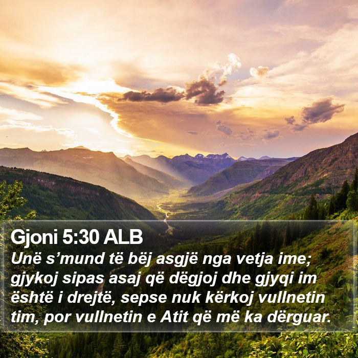 Gjoni 5:30 ALB Bible Study